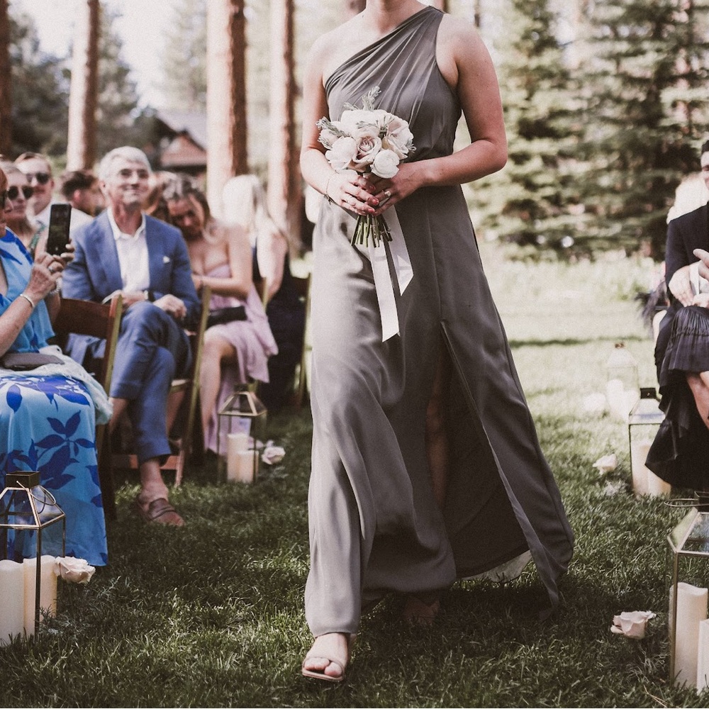 Birdy Grey Kira Dress with Slit in Thyme - Picture 6 of 6